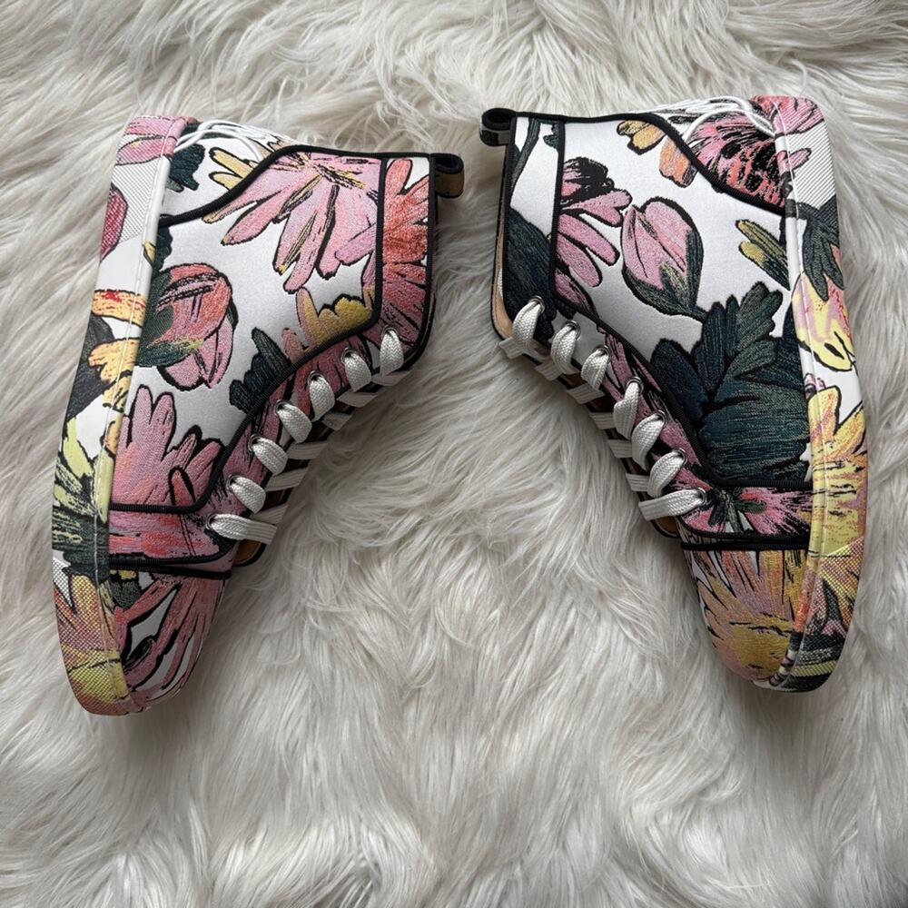 NWT •Christian Louboutin Louis Flat High 'Floral' Size: 41 - Picture 5 of 12